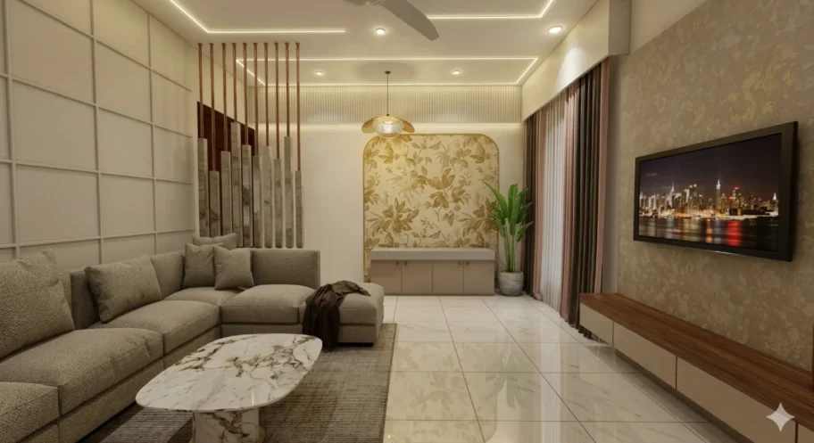 onelifeesign.in living room design in nagpur 2bhk