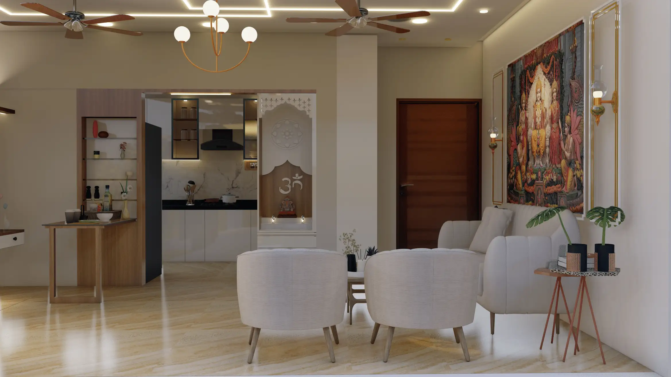 one life design living room design vtp pune